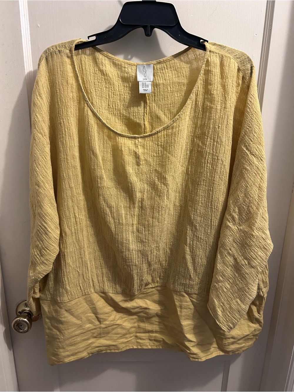 Joie Yellow Linen Loose Fit Breezy Top Shirt Women’s 1X